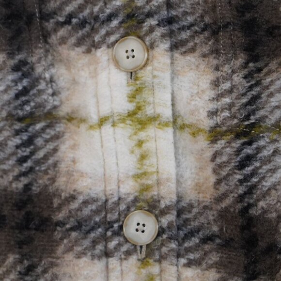 Aritzia Wilfred Free The Ganna Shacket Plaid Wool XS Oversized Gorpcore - Picture 5 of 11